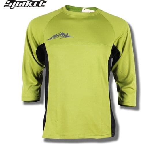 SPAKCT MTB DH Cycling Jersey Mountain Bike Motorcycle Motocross Downhill Jerseys Three-quarter Sleeve Shirt Ciclismo Clothing