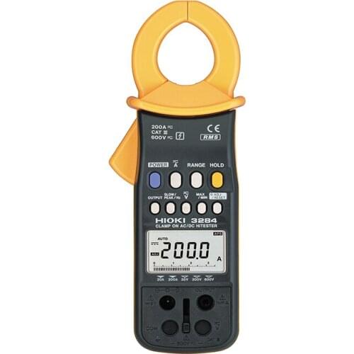 HIOKI 3284 Clamp On AC/DC Hitester 200A TURE RMS Clamp Meterwith Analog Output and Peak Hold for Inrush Measurement Applications