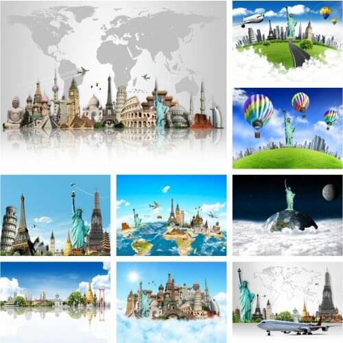 City Tourism Scenery Diamond Painting Full Drill Square 5D DIY Cross Stitch Kits Landscape Diamond Embroidery Home Decor Gift