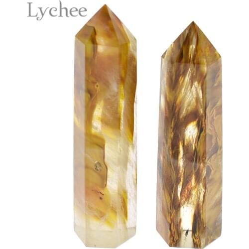 Lychee Life Artificial Crystal Yellow Stone Simulation Egg Yolk Stone Home Crafts Decoration