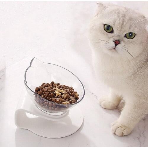 Pet Tilted Feeding Bowl Food Bowl With Neck Pain Cat Dog Raised Feeder Elevated Stand Bowls For Dogs And Cats