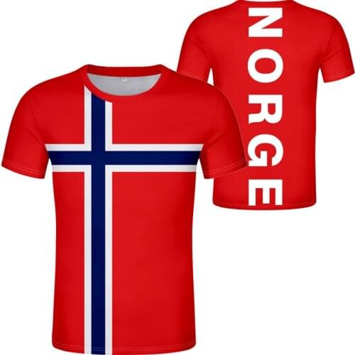 NORWAY male youth free custom made name number boy t shirt nation flag norge norwegian kingdom country print photo text clothes