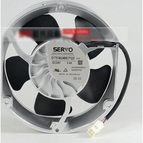 Original SERVO D1751M24B8CP323 24V 3.4A 4-Lines 172x172x51mm server Inverter cooling fan