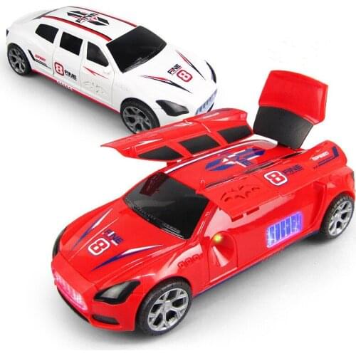 Electric Transformation Light Music Universal 360 Degree Rotating Sports Car Racing Creative Toy Childrens Gifts