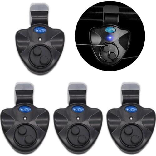 2pcs 4pcs Fishing Fish Bite Electronic Fishing Bite Alarm with Sound LED Lights Indicator Fish Bite Alarms Fishing Tackle