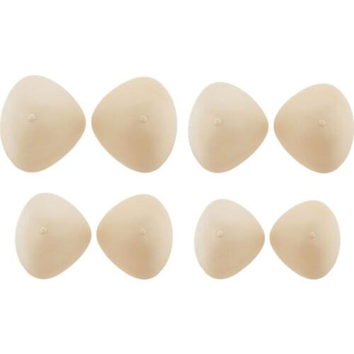 Silicone Bra Inserts Normal Skin Breast Enhancing Forms Triangular Artificial Fake Boobs Protector Bra Pad Replacement