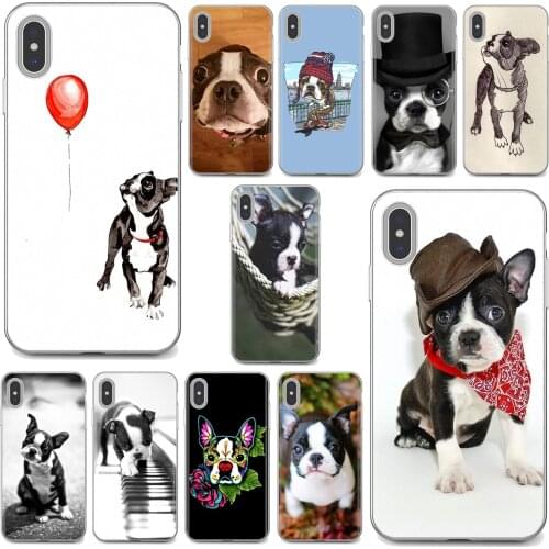 Boston terrier pet dog puppies Silicone Shell Case For Samsung Galaxy Note 3 4 5 8 9 S3 S4 S5 Mini S6 S7 Edge S8 S9 S10 Plus