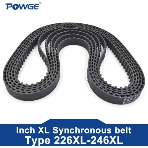 POWGE Inch Trapezoid XL Timing belt 230/234/236 Width 025 6.35mm 037 9.4mm Teeth 115 117 118 Synchronous Belts 230XL 234XL 236XL