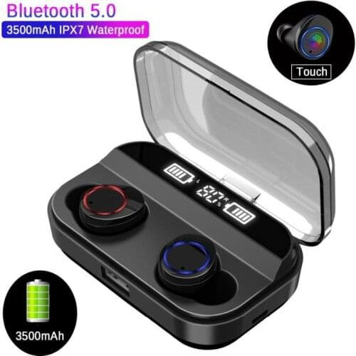 TWS Wireless Bluetooth 5.0 Earphones Power Display Touch Headphone Sports Stereo 9D Surround Sound Headset With Charging Box