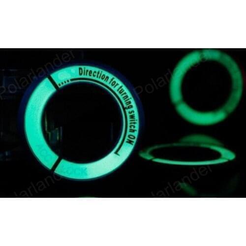 Decoration Key Ring Sticker Luminous Ignition Switch Cover Circle Car Styling For Toyota highlander Camry Vios corolla