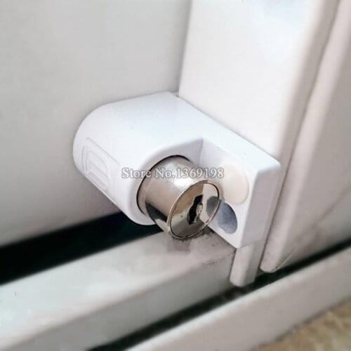 High Quality 10Sets Window shield Sliding Window Locks Aluminum Steel Security Locks for Sliding Doors Child Safety Lock