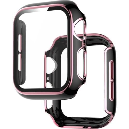 Full Screen Protector PC Protective Case for Apple Watch 44mm 40mm 42mm 38mm Edge Coverage Cover iWatch Series SE 6 5 4 3 2 1