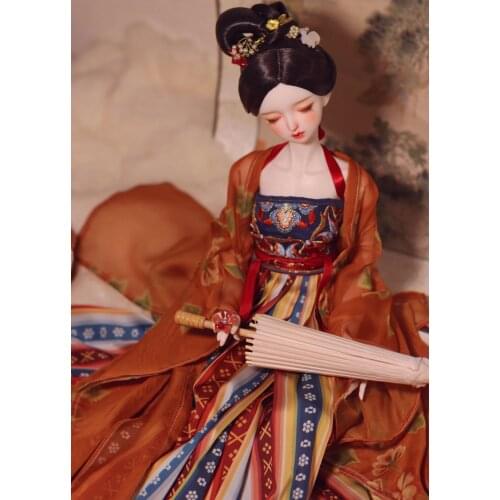 1/4 1/3 Scale BJD Clothes Doll Accessories Ancient Costume Style Chinese Hanfu Fairy Dress for BJD/SD MSD SD13 Big Girl C0719