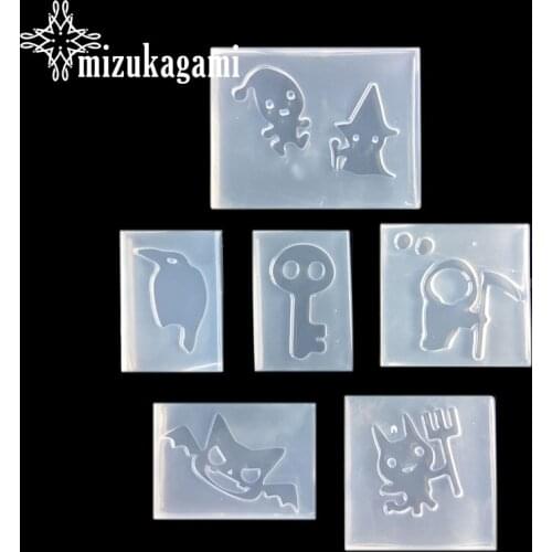 1pcs UV Resin Jewelry Liquid Silicone Mold All Saints' Day Hallowmas Demon Resin Molds For DIY Intersperse Decorate Making Molds