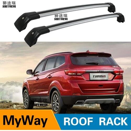 SHITURUI 2Pcs Roof bars For LIFAN MyWay 2017+ 2018 2019 Aluminum Alloy Side Bars Cross Rails Roof Rack Luggage Carrier