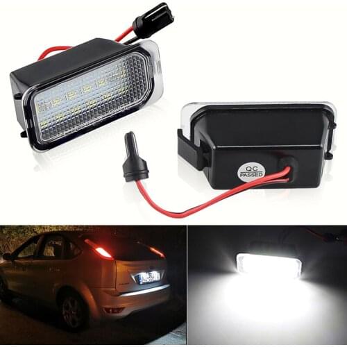 2Pcs License Plate Light for Ford KUGA S MAX MONDEO MK4 MK5 MK2 FIESTA 2008-2019 FOCUS ABS Plastic 12V LED Number Signal Light