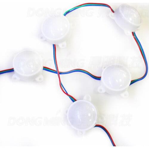 300pcs WS2811 45mm Full Color Diffused LED pixel module 6 LEDs 5050 SMD RGB 12V Addressable Waterproof For Christmas Advertising