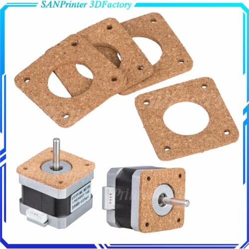 5pcs Nema 17 Stepper Damper Nema17 Stepper Motor Damper Cork Gasket Reprap Isolator 42 Motor Absorber For 3D Printer Motor