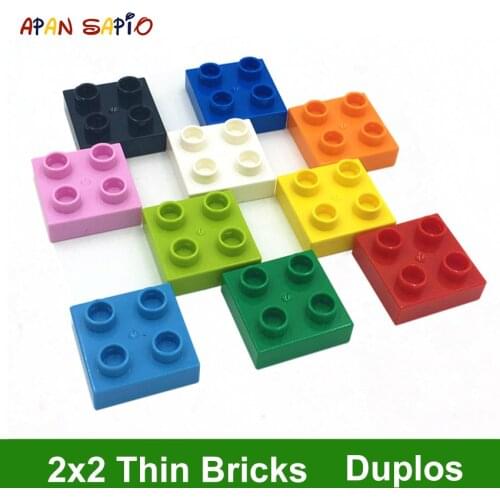 Big Size DIY Building Blocks Thin Figures Bricks 2x2Dot 24PCS Educational Creative Toys for Children Compatible With Brands