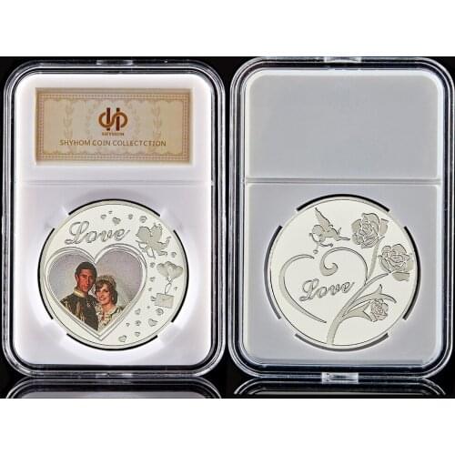 British Queen Princess Diana With Last Rose Custom Professional Commemorative Token Coins