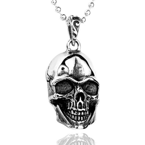 Devil Skull biker punk Pendant For Men 316 Stainless Steel Titanium man Neckace Choker chain Fashion jewelry