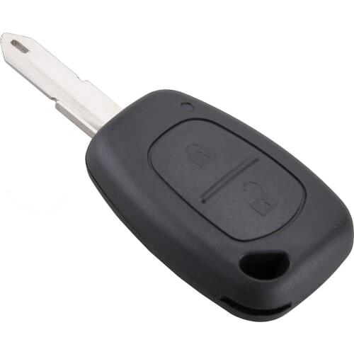 Black 2 Buttons Replacement Car Key Case Shell Keyless Remote Fob with Uncut Car Flip Key for RENAULT Cars Vehicle Automobile