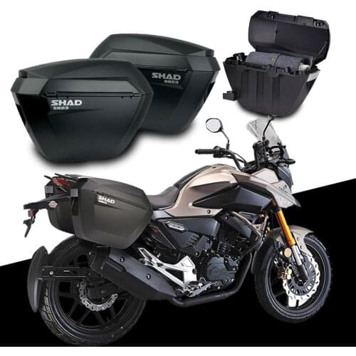 For LIFAN KPT200 KPT 200 LF200-10L SHAD SH23 Side Boxs+Rack Set Motorcycle Luggage Case Saddle Bags Bracket Carrier System