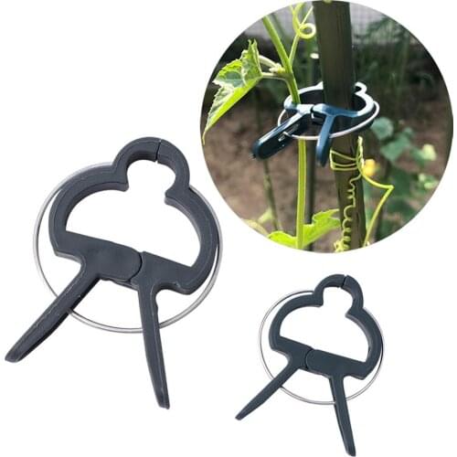 Garden Greenhouse Plants Fixed Clips Flower Vegetables Bushes Branches Vines Supporting Fastener Seedling Stem Fixed Clamp 20pcs