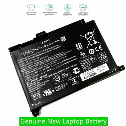 HKFZ NEW BP02XL battery For HP Pavilion HSTNN-LB7H HSTNN-UB7B 15-AU 849909-850 (F9-21) 849569-421 BP02 battery 7.7V 41wh