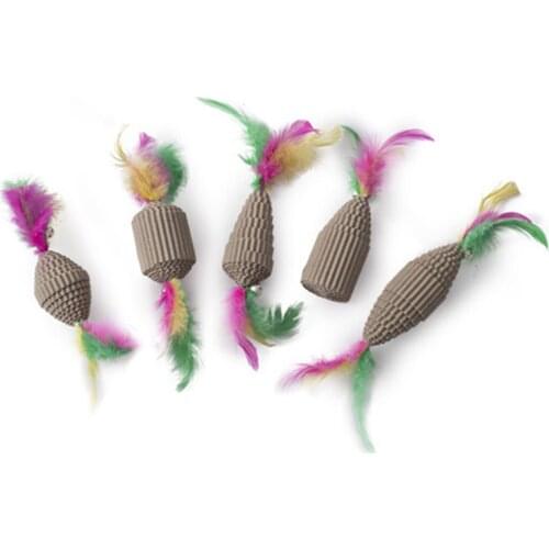 Cat Scratch Toy Interactive Football Wood Stake Carrot Cats Kitten Toy Cat Feather Pet Funny Toys for Cats Cat Supplies