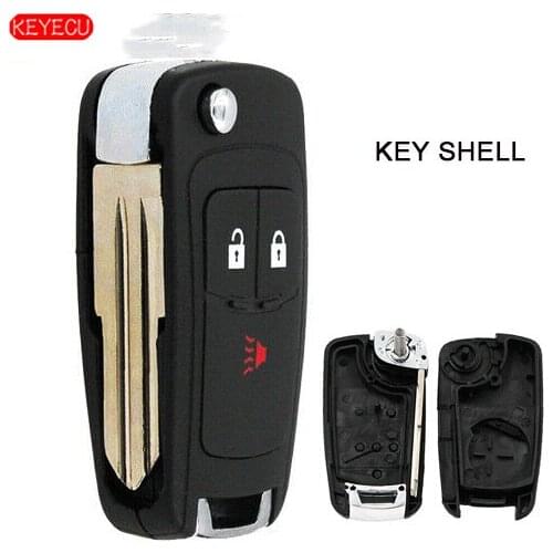 KEYECU Flip Remote Key Case Fob 3 Button for 2012 2013 2014 2015 2016 Chevrolet Spark