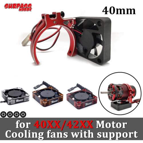 Surpass Hobby Rc Cooling Fan 40mm 42mm Cool Fans Metal Heat Sink Support Cover for 1/10 1/8 Rc Motor 4068 4268 4274 4076 4092