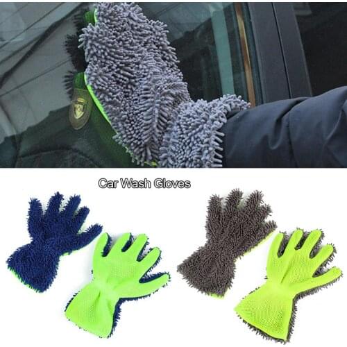 Car Wash Glove Microfiber Chenille Car Wash Glove Mitt Multifunction Double-sided Wash Glove Cleaning Washing Towels