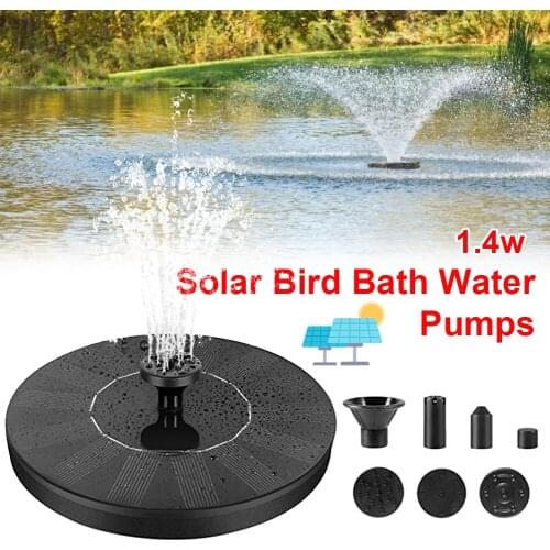 2021top home decor Solar Pump, 1.4W Free Standing Floating Solar Bird Bath Water Pumps for Garden товары для дома