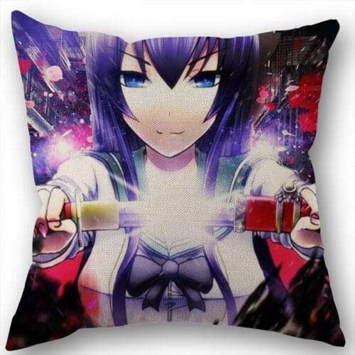Custom Highschool Of The Dead Pillowcase Wedding Decorative Cotton Linen Pillow Case For Home Pillow Cover 45X45(One Sides)