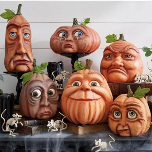 New Halloween Pumpkin Facebook Candle Silicone Mold for DIY Handmade Aromatherapy Candle Ornaments Handicrafts Soap Mold Hand