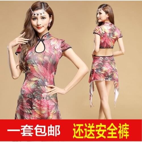 2018 New Arrival Real Women Cotton Woman Belly Dance Dress Bellydance Costume Professionals Gift Same Color Leggings T713