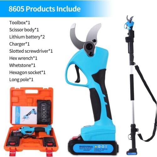 SWANSOFT 40mm Li-ion battery powered cordless electric pruning operated tree prunner cutting scissors pruner shears