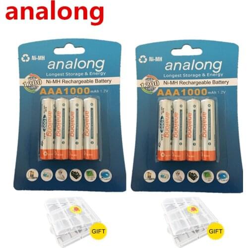 Original 8Pcs Bateria AAA Batteries NI-MH 1000mAh Low-Self Discharge aaa Rechargeable 3A Battery bateria For Remote Controller
