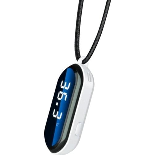 Personal Wearable Mini Portable Temperature Humidity Display 10 Million Negative Ion Hanging Neck Air Purifier