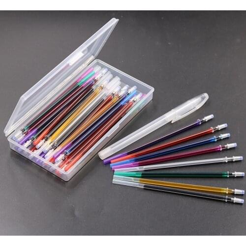 40pcs Water Erasable Pen Soluble Disappearing Fabric Marker Refills with Storage Box Fabric Craft Tailoring Accessories