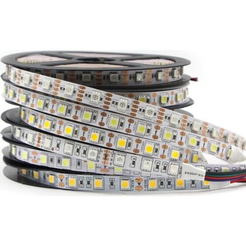 5V 12V 24V LED Strip RGB PC 5050 Waterproof Warm White 5M Flexible 5 12 24 V RGB Led Strip Light Tape Diode Ribbon TV Backlight