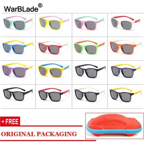 WarBLade Polarized Sunglasses Kids Flexible Eyewear Children Cool UV400 Sun Glasses Protection Eyeglasses For Boy Girl With Case