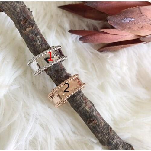 Classic design fashion 925 sterling silver signature sign ring lady ball bead wedding party famous brand jewelry