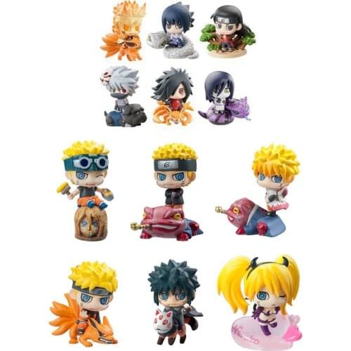 6cm 6pcs/set Anime Naruto Figure Kakashi Sasuke Orochimaru Garage Doll Action Figure PVC Model Birthday Gift Toys