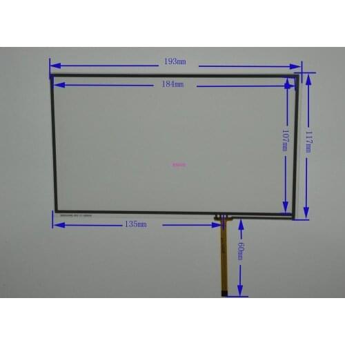 8-inch four-wire resistive touch screen 193 * 117 touch screen periphery GPS navigation touch screen handwriting screen