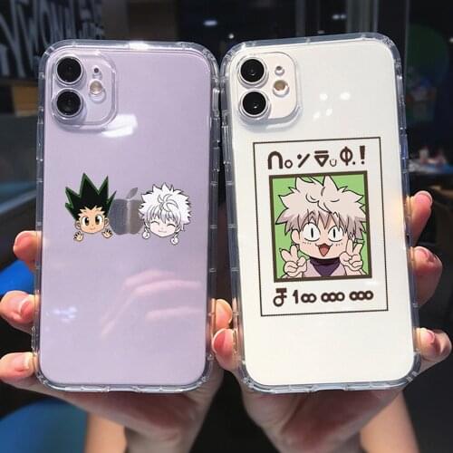 PUNQZY Cute Hunter X Hunter Transparent Phone Case For iPhone 12 11 Pro XR X XS MAX SE2020 7 8 6Plus HXH Anime Soft TPU Cover