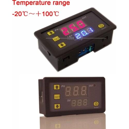 Dc 24v Digital Dual display Thermostat Controller Switch led Temperature temp Sensor control