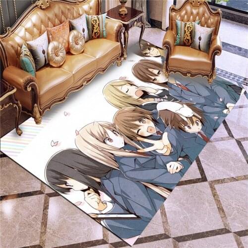 Home Bedroom Coffee Table Decorative Carpet Cartoon Protagonist Aoyama Nanami Printed Soft Crystal Velvet Bathroom Floor Mat