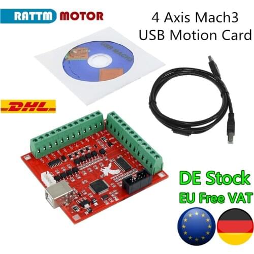 [EU Free Ship] 4 Axis Mach3 USB Motion Card STB4100 V2.1 Engraving Machine Controller Interface Breakout Board CNC
